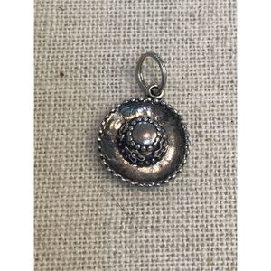 .925 Sombrero Hat Sterling Silver Jewelry Charm #headpiece #hat